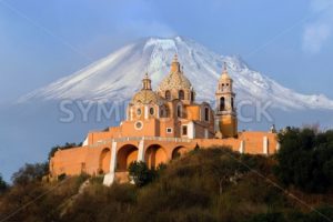 Monastery and Popocatepetl Volcano - Symbiostock Express Demo